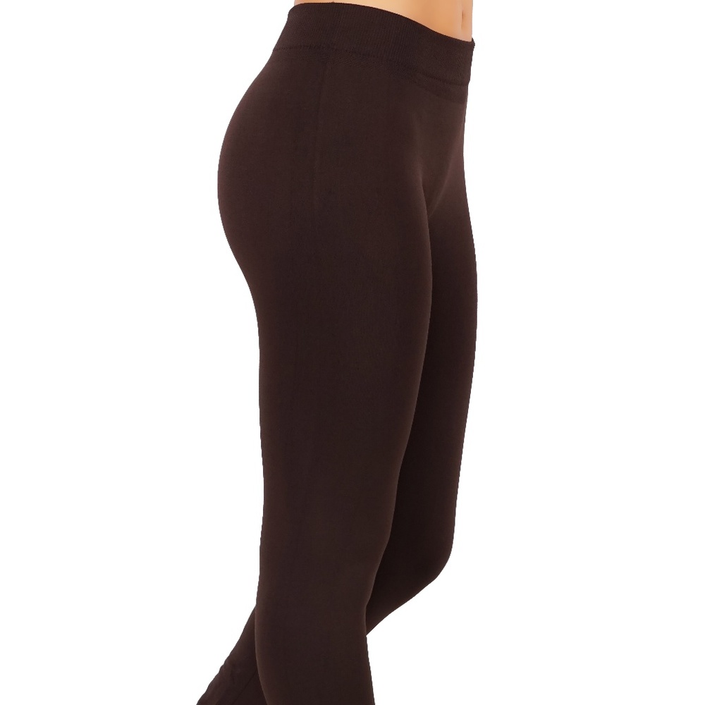 Women`s Fleece Leggings Buttery Soft Pants Mid Wai